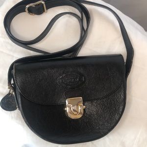 OROTON Australia Genuine cowhide small black saddle bag crossbody.